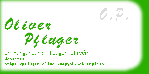 oliver pfluger business card